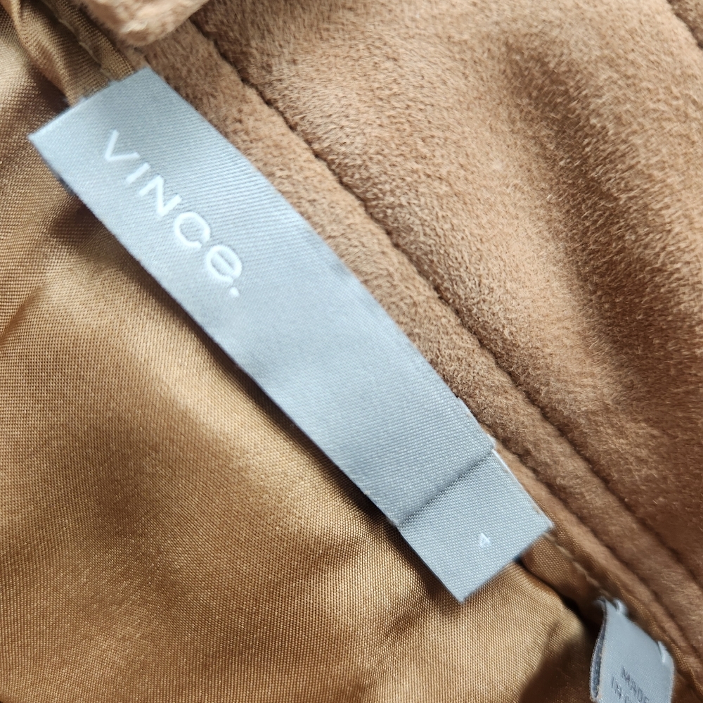 Vince Goat Leather And Silk Women's Skirt - Picture 4 of 5